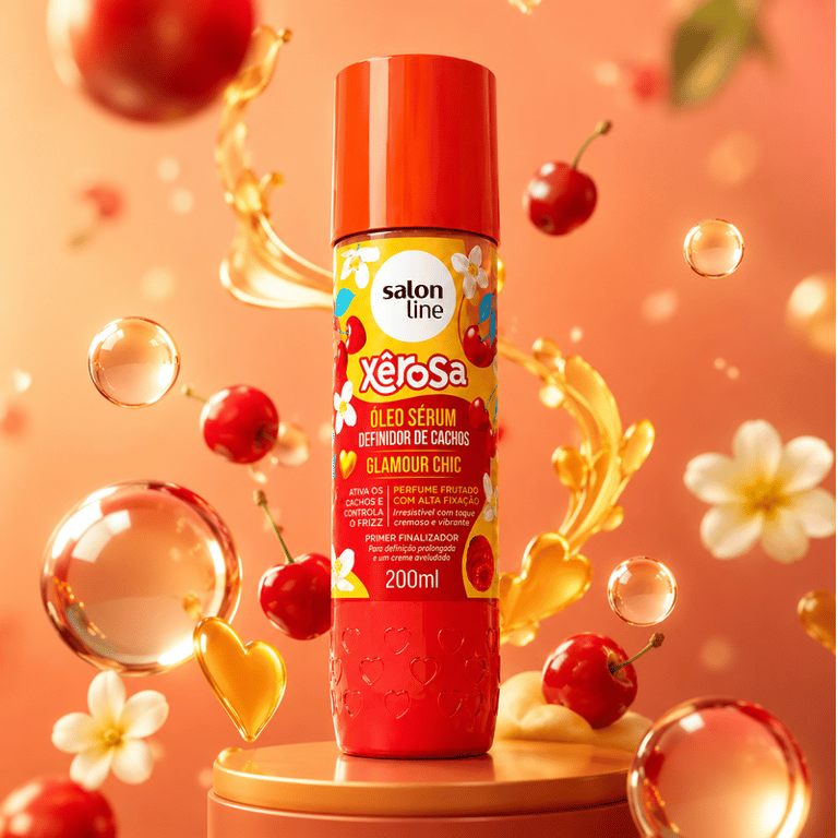Óleo Sérum Xêrosa Definidor De Cachos Glamour Chic Salon Line 200ml