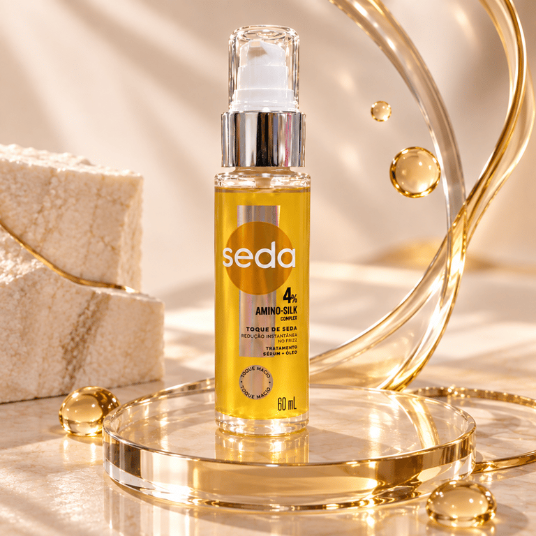 Tratamento ﻿Sérum + Óleo Toque De Seda 4% Amino-Silk Complex Seda 60ml