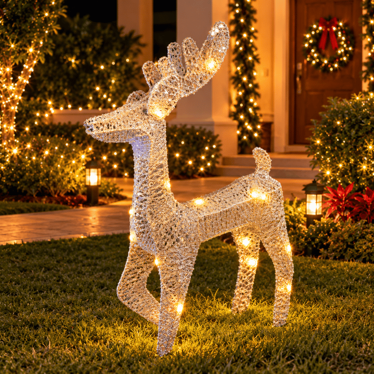 Rena Natalina Decorativa Com Luz LED Bivolt