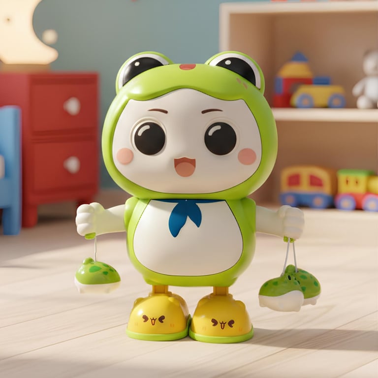 Sapo Dançarino Divertido Com Mini Sapinhos Pendurados 