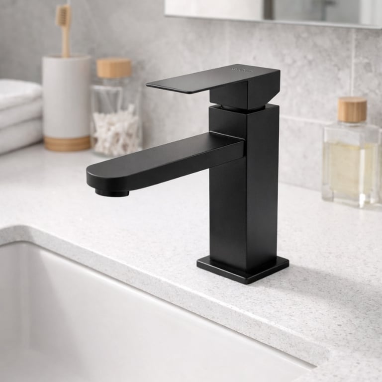 Torneira Monocomando Preta Para Lavabo