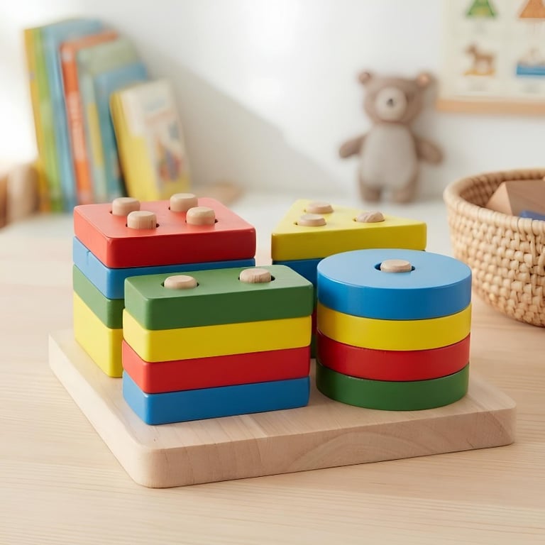 Brinquedo Educativo Encaixe De Formas Geométricas E Cores 