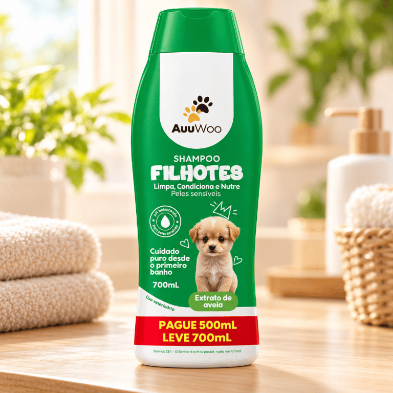 Shampoo Para Filhotes Peles Sensíveis Com Extrato De Aveia 700ml