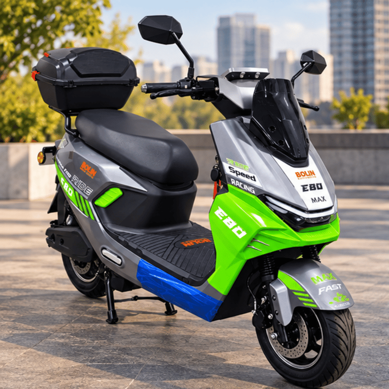 E80 BOLIN Moto Elétrica 1000W Bateria de Lítio Autonomia Até 70km Suporta 150kg