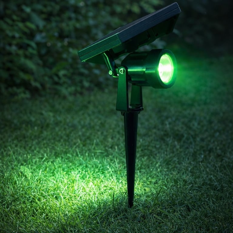Espeto de Jardim Solar Luz Verde