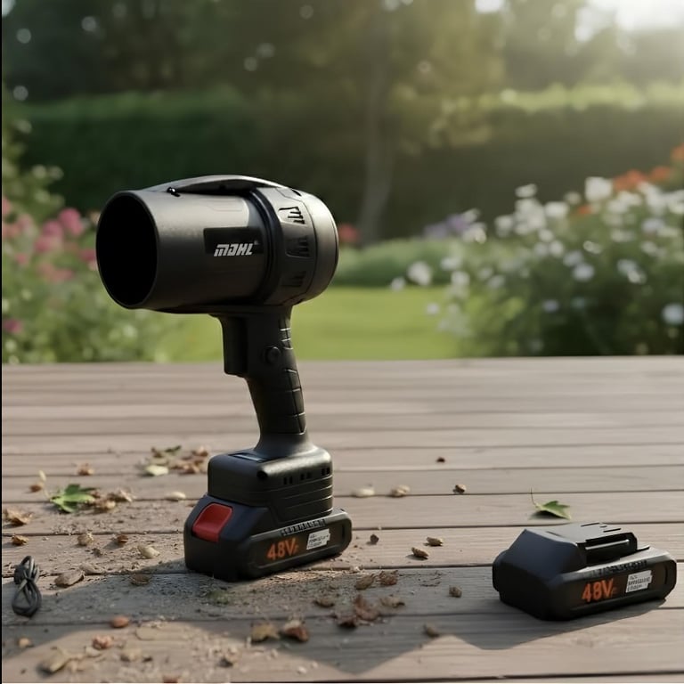 Soprador Portátil Sem Fio A Bateria Recarregável 320W 33000 RPM Com Controle De Velocidade Para Folhas Poeira Jardim Quintal Garagem