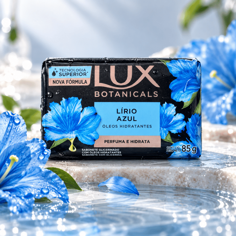 Sabonete Glicerinado em Barra Lírio Azul Lux 85g