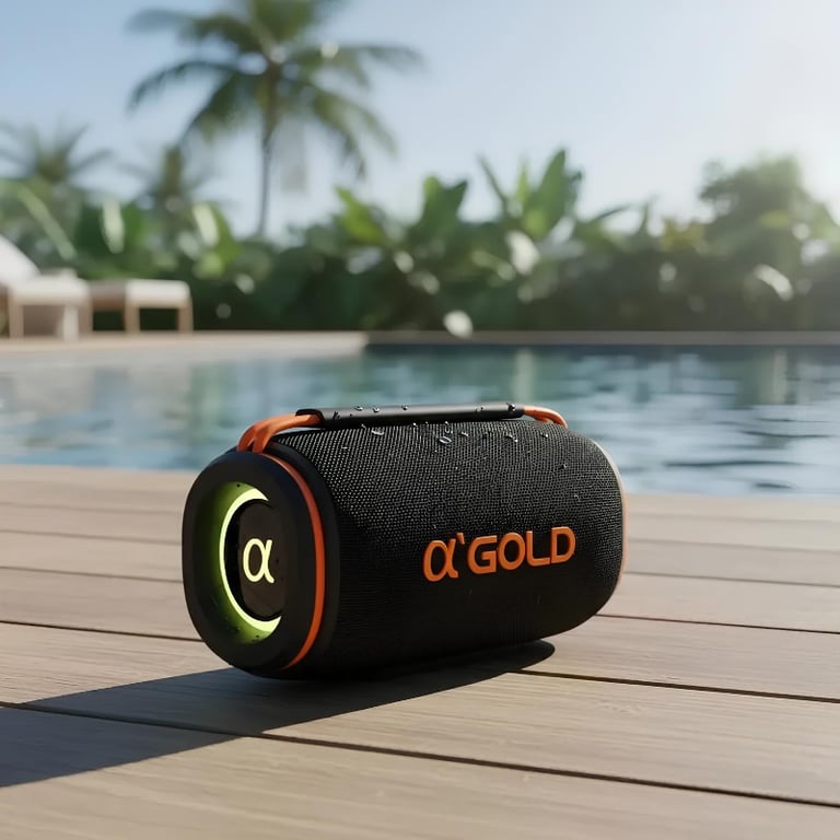 Caixa de Som Bluetooth Portátil 30W Potente Sem Fio com Som Estéreo LED Bateria Recarregável e Resistência à Água