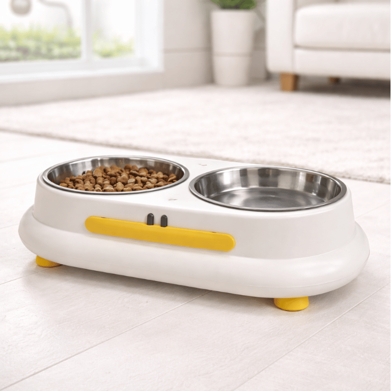 Comedouro Duplo Para Pet Antiderrapante Multiuso 