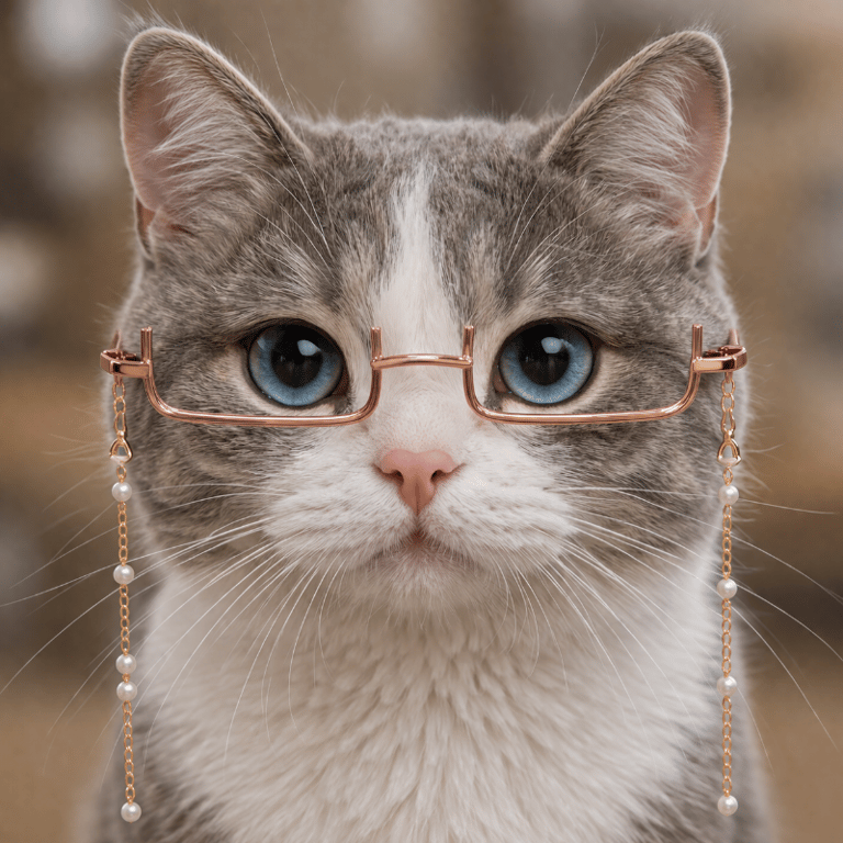 Óculos Estiloso Para Pet Com Corrente Ajustável
