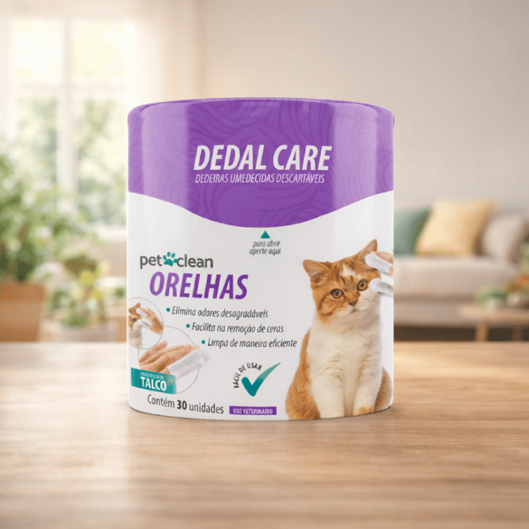 Dedal Umedecido Para Limpeza De Orelhas De Gatos