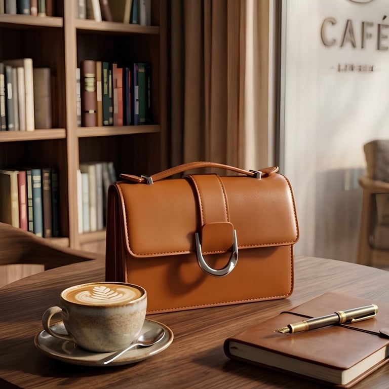 Bolsa Feminina Estruturada Transversal com Fivela Metálica