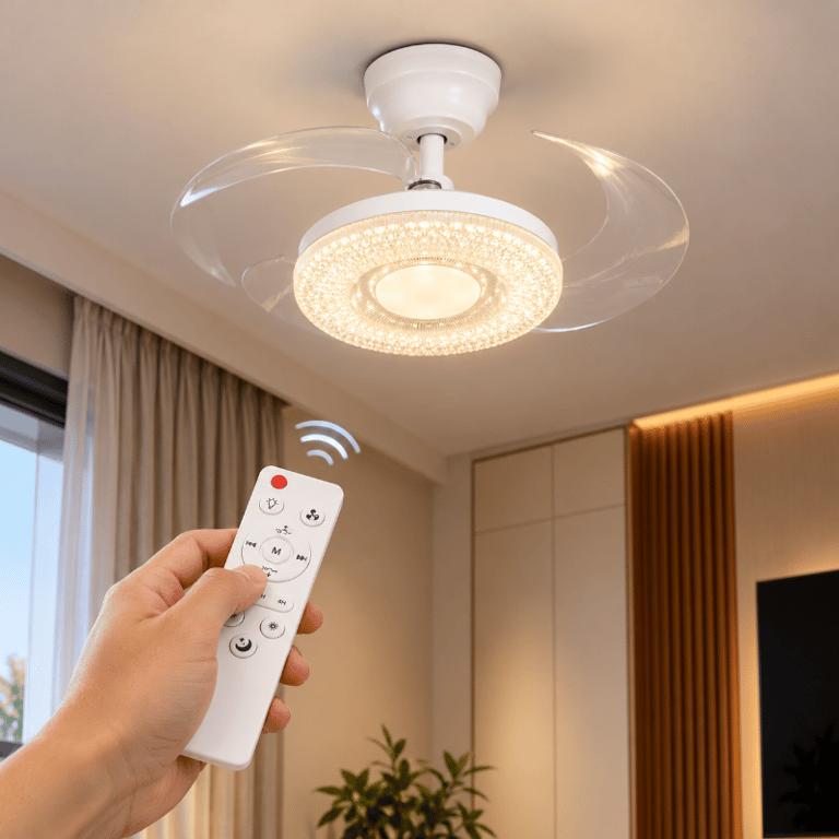 Luminária De Teto Com Ventilador LED 100W Controle Remoto E 3 Velocidades