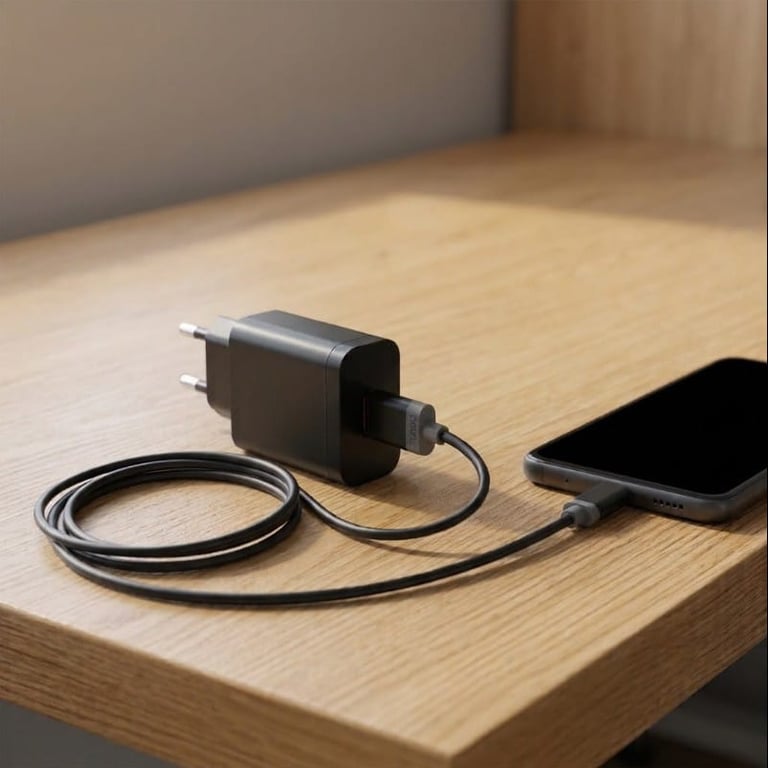 Carregador Turbo 30W 1 Saída USB Carga Rápida Micro USB/ V8