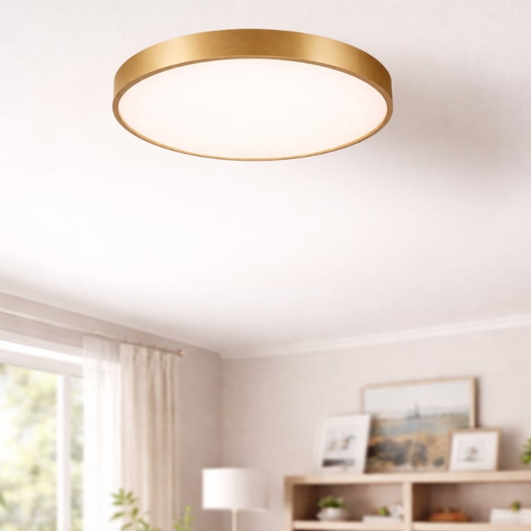 Plafon LED Ouro Escovado 3000k