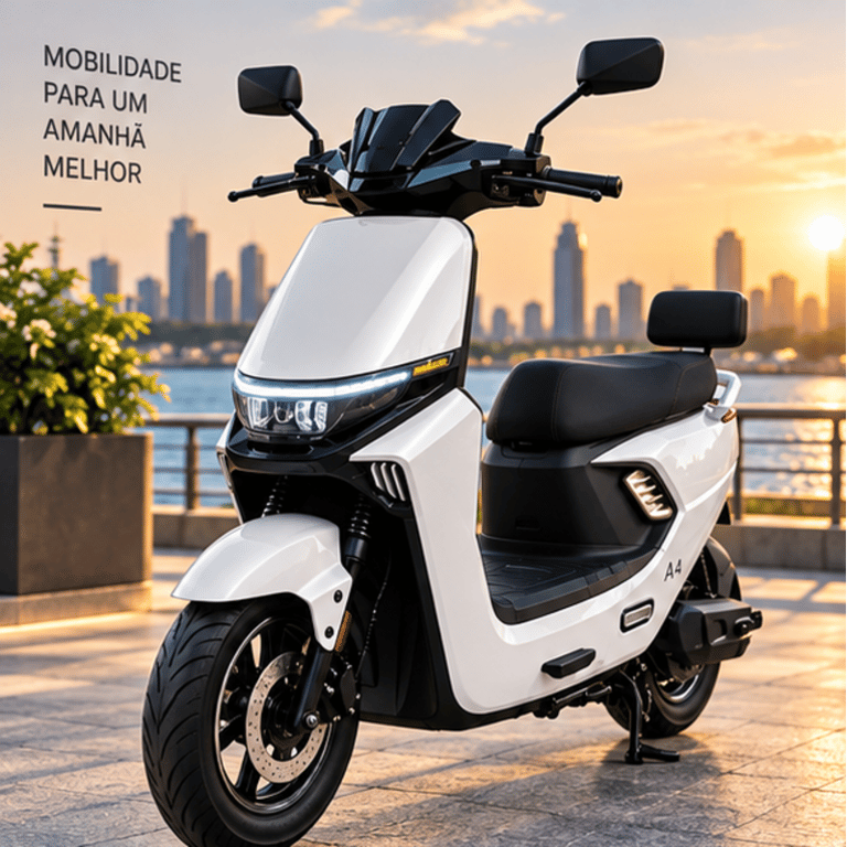 A4 Moto Elétrica 1000W Bateria De Lítio Autonomia 45 a 55Km Peso Máximo 180Kg