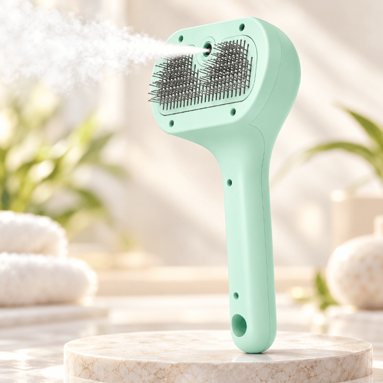 Escova A Vapor Removedora De Pelos Para Pets
