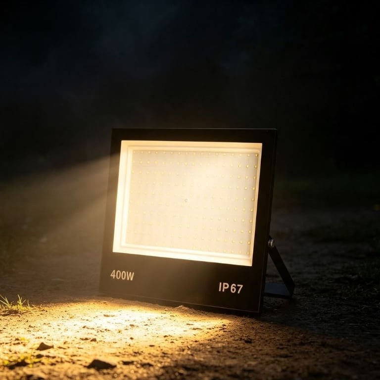 Refletor LED 400W IP67 Para Área Externa Alta Eficiência