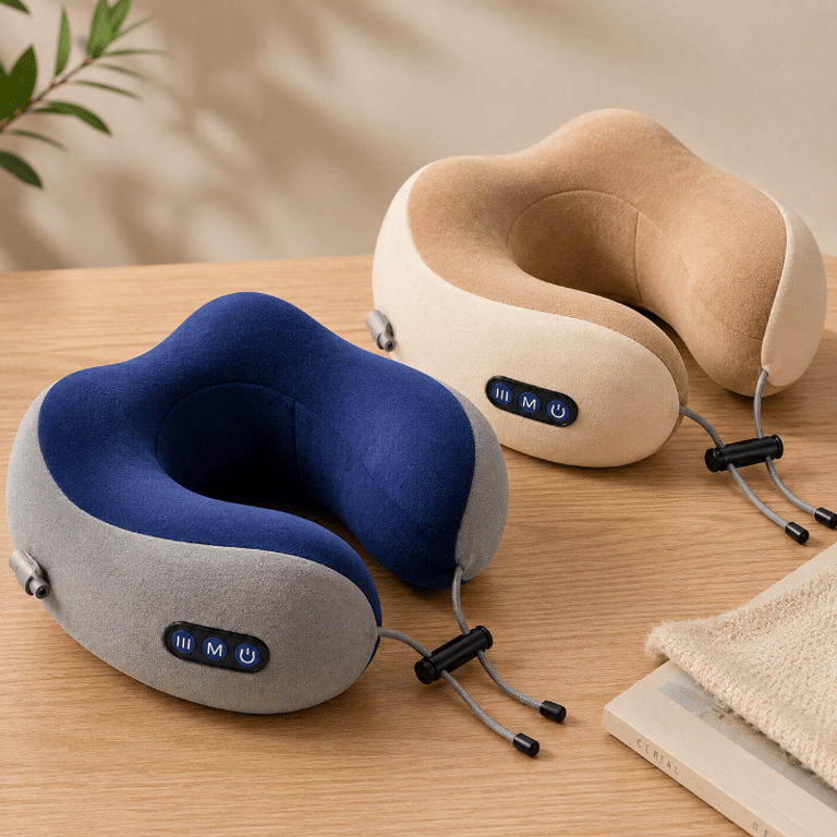 Massageador Cervical Recarregável Para Pescoço Com Temporizador E Ajuste Confortável