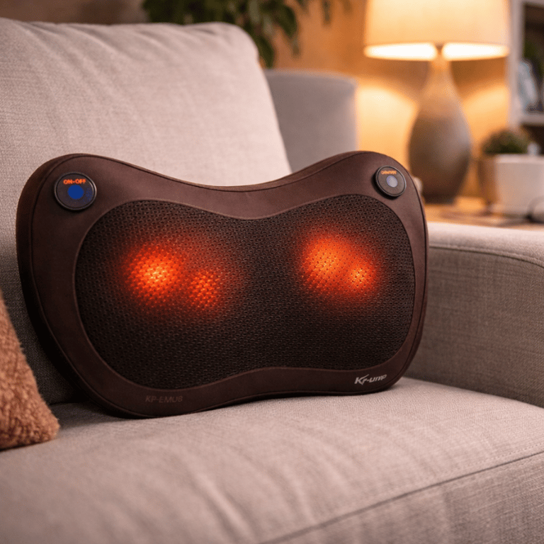 Almofada Massageadora Elétrica Com Aquecimento 8 Pontos De Massagem Intensidade Ajustável Para Nuca Ombros Pescoço E Relaxamento Muscular 20W