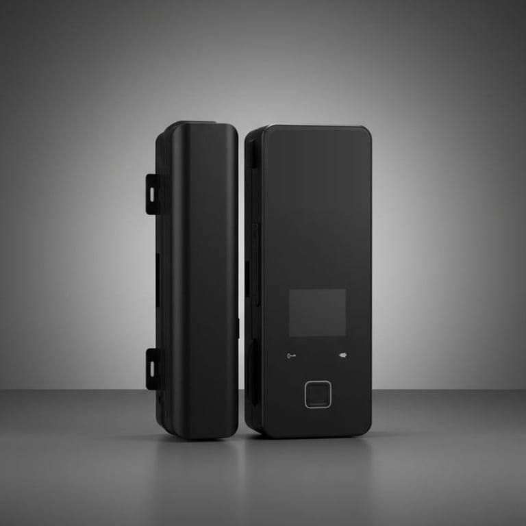 Fechadura Eletrônica Digital Para Porta De Vidro Com Biometria E Senha