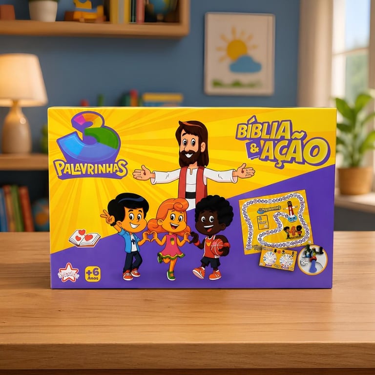 Jogo De Tabuleiro Bíblico Magnético 3 Palavrinhas 