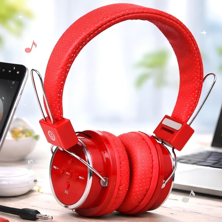Fone Sem Fio Estéreo Com Rádio FM Entrada AUX Microfone Controle De Volume Função EQ Bateria Recarregável Para Celular Música E Chamadas