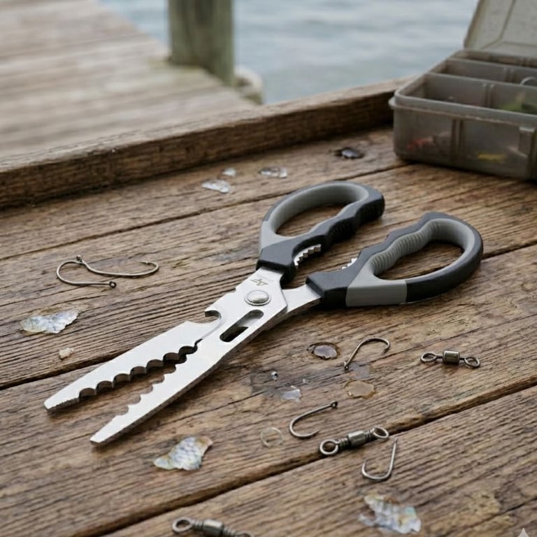 Tesoura De Pesca Multiuso Aço Inox Resistente
