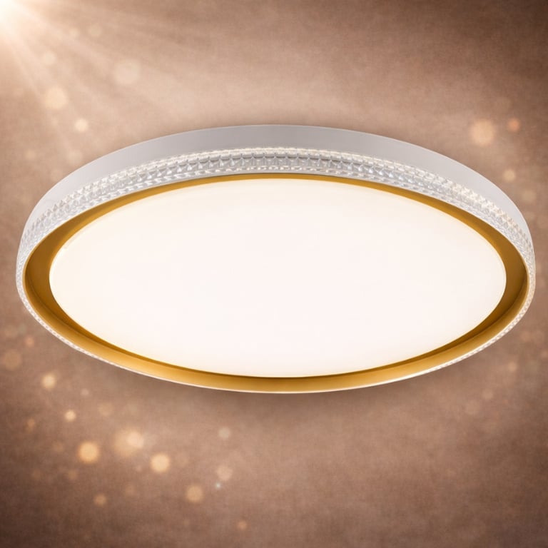 Plafon de Led Multicolor 60w Branco Dourado