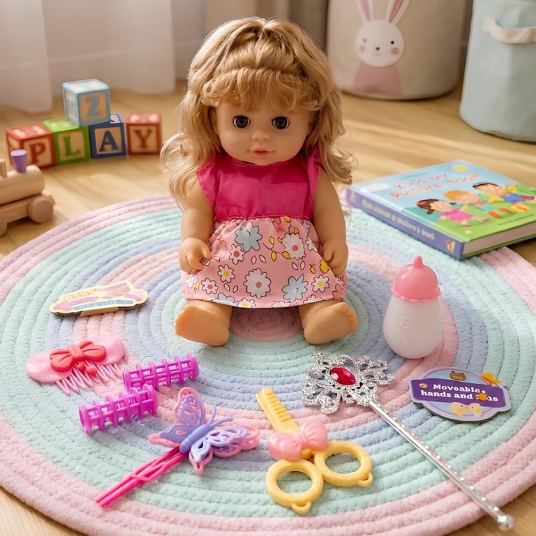 Boneca Cute Baby Kit Completo Com Acessórios De Beleza E Cuidado