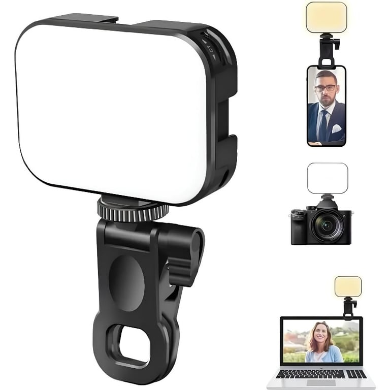  Mini Led 3 Modos De Luz Led RGB Selfie Live Stream Video Clip-on Portátil Recarregável