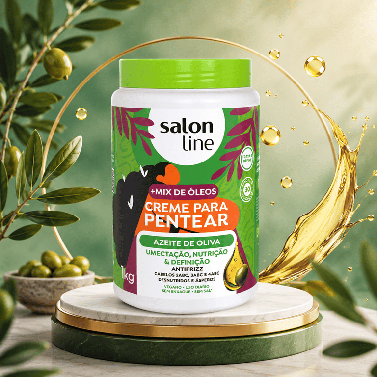 Creme Para Pentear Azeite de Oliva +Mix de Óleos Salon Line 1kg