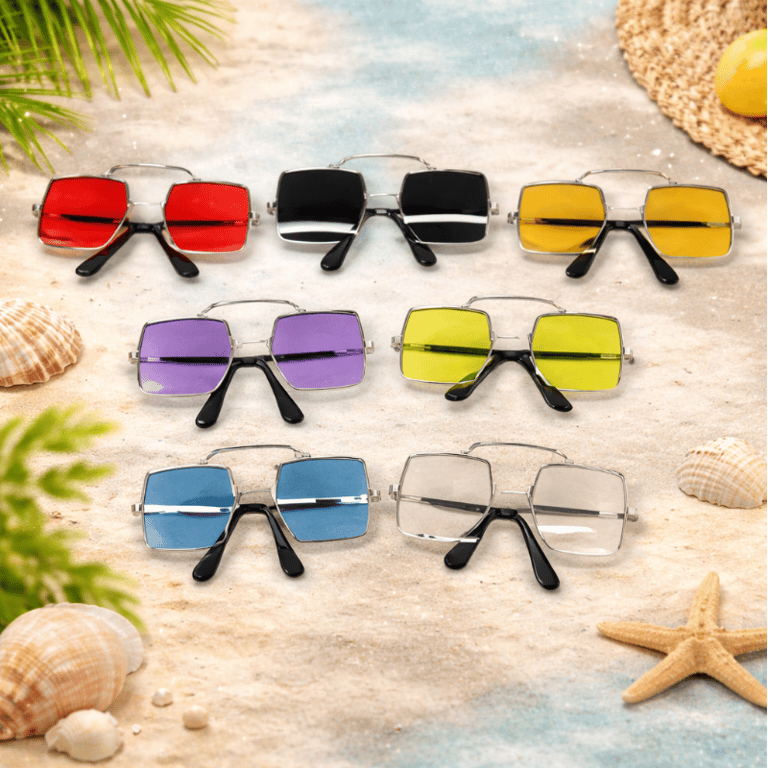 Óculos Para Pet Quadrado Colorido Estilo Fashion 
