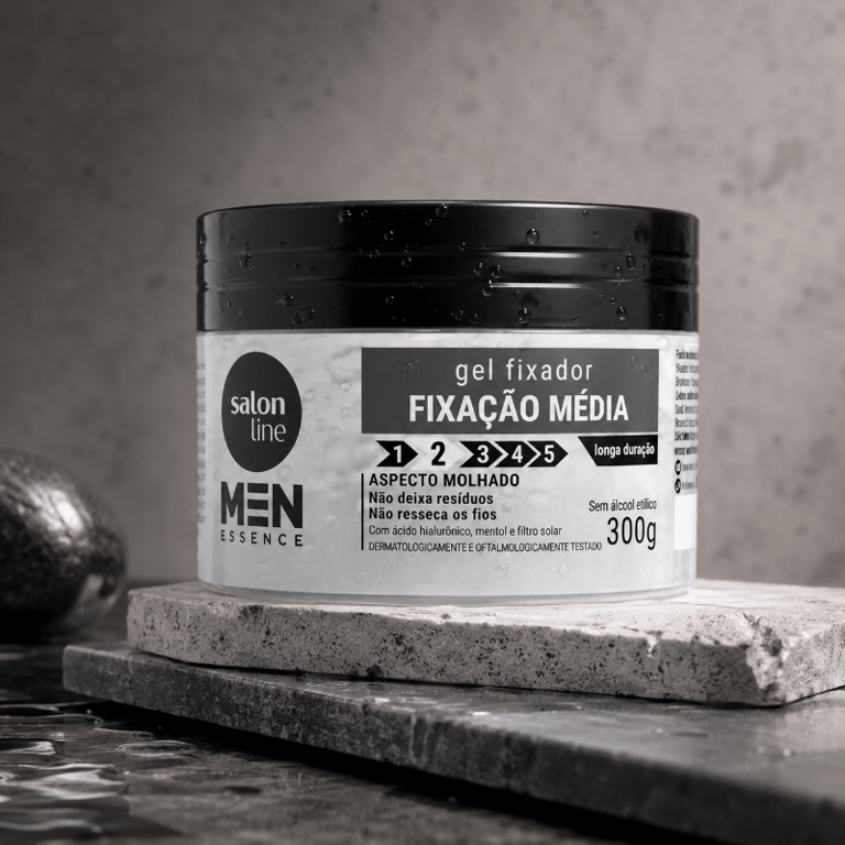 Gel Fixador Média Fixação Men Essence Salon Line 300g