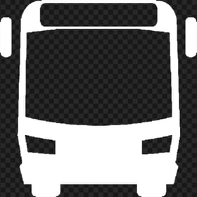 HD Autobus Autocar Front View White Icon PNG