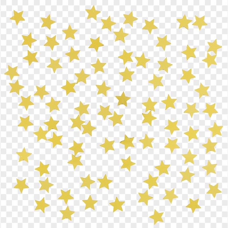 Gold Star Sticker Pattern Yellow
