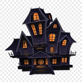 HD Halloween Haunted Scary House Illustration PNG