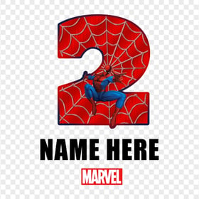 HD Spider Man Number 2 Two FREE PNG