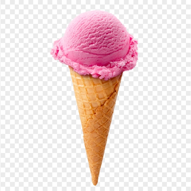HD Strawberry Ice Cream Cone PNG | Citypng