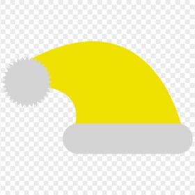HD Flat Yellow Christmas Santa Claus Hat Vector Icon PNG