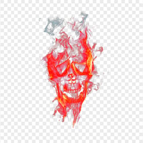 Skull Red Fire With Smoke HD Transparent PNG