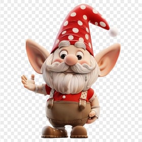 HD Sweet Easter Gnome With Red Hat Transparent PNG