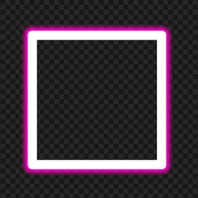HD Pink Neon Square Frame Border PNG