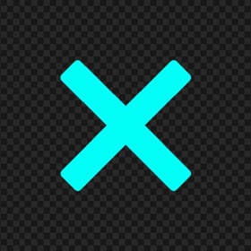 Transparent Close X Logo Light Blue Icon