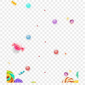 Floating Christmas Candies PNG Image