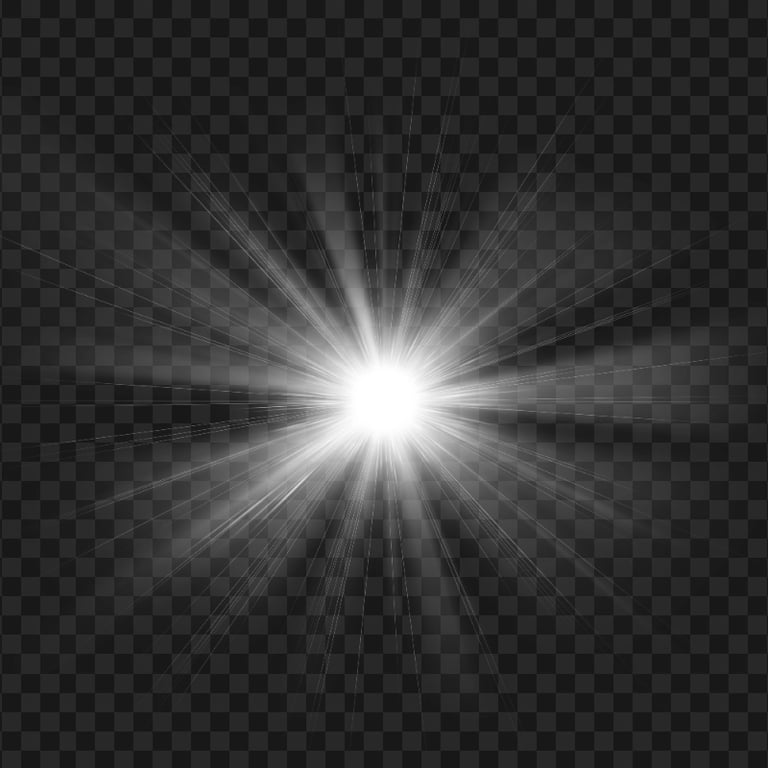 HD White Light Beam Transparent Background