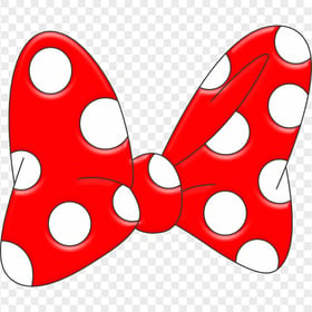 HD Minnie Mouse Red Ribbon Bow Tie PNG