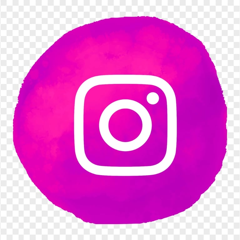 Instagram White Logo With Pink Watercolor Background