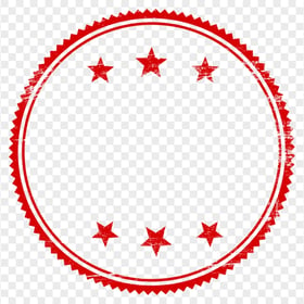 HD Blank Round Stamp With Stars PNG