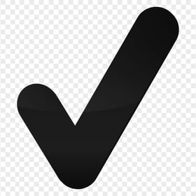 HD Black Tick Mark Icon Symbol Sign Transparent PNG